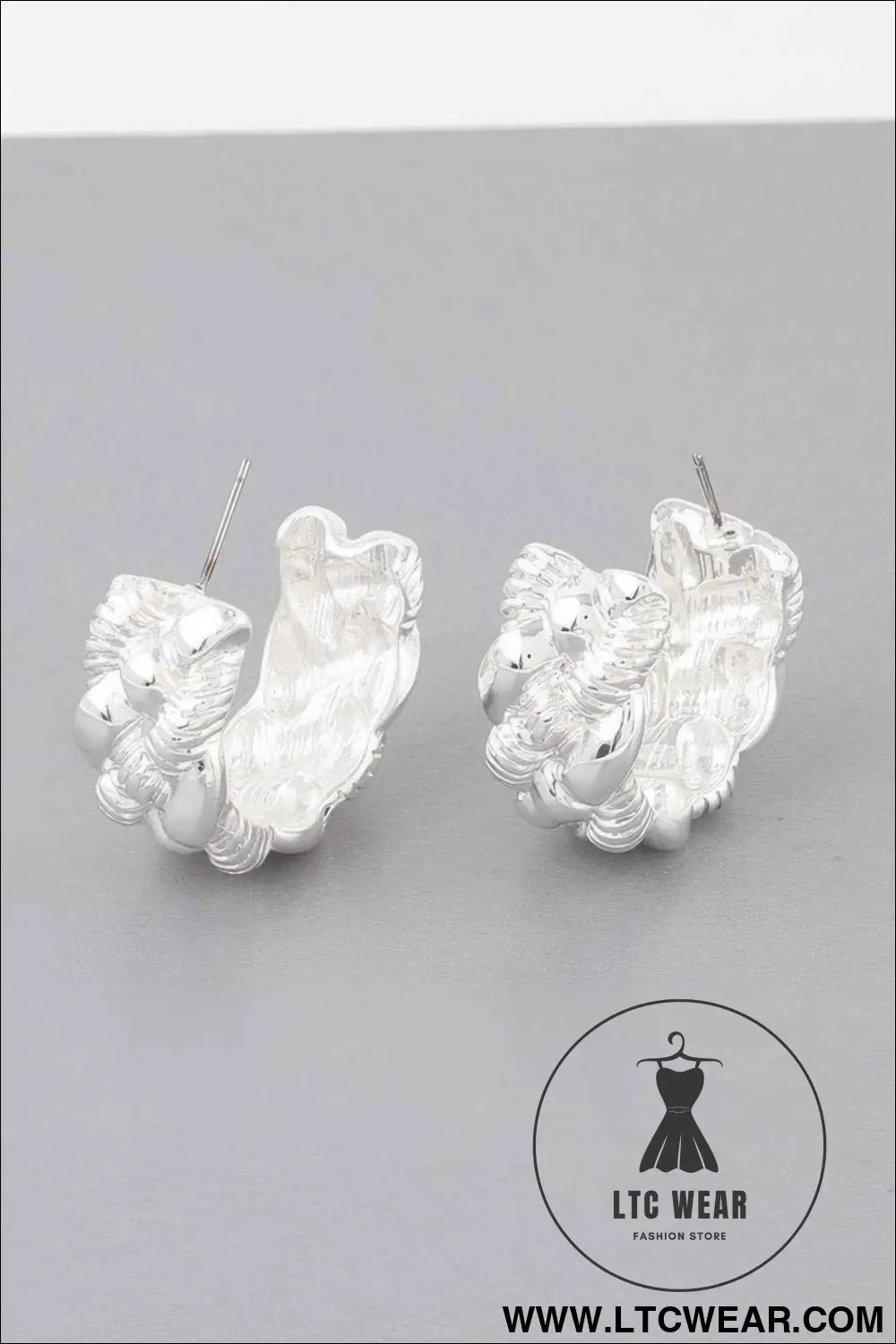 Braided Twist Hoop Earrings