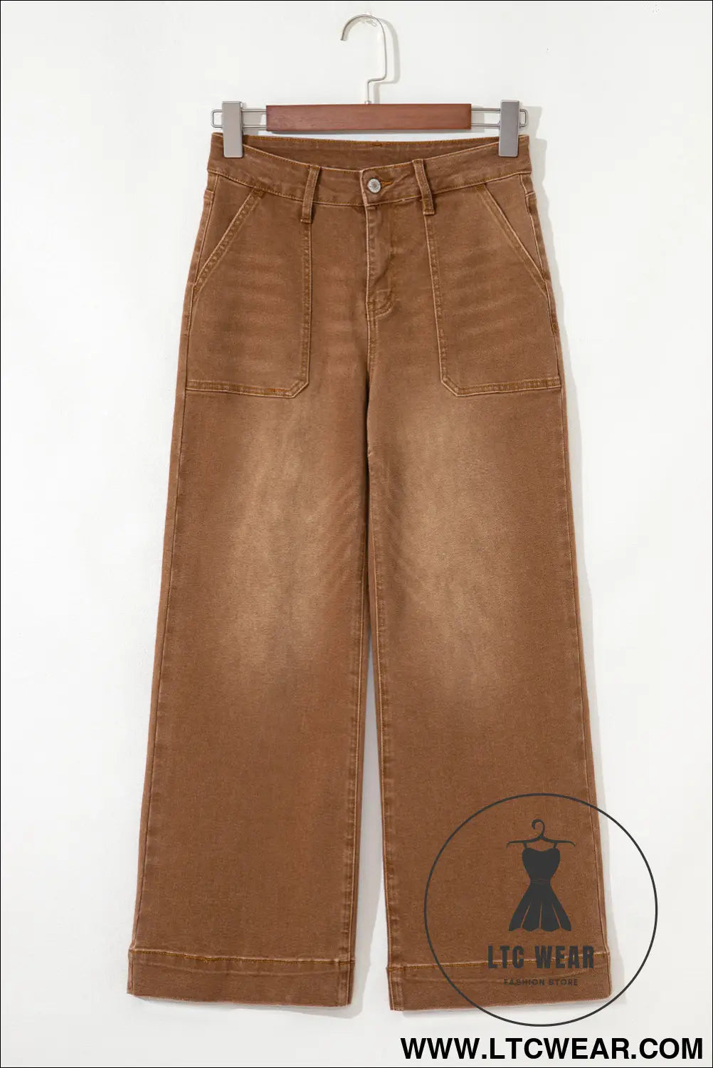 Breen cropped high rise wide leg jeans - jeans