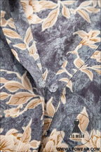 Brown Floral Print Smocked High Waist Long Sleeve Maxi Dress