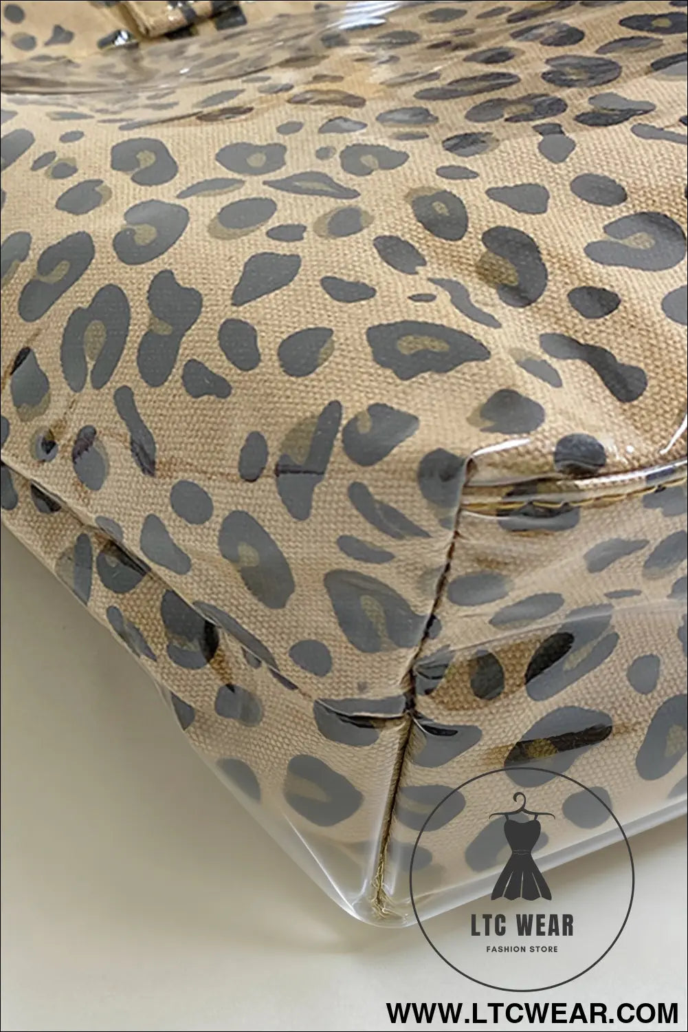 Brown leopard pu leather water proof tote bag - brown / one size / 95% pu + 5% alloy - handbags