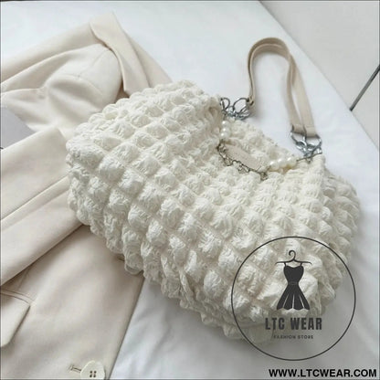 Bubble textured tote bag