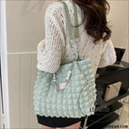Bubble textured tote bag
