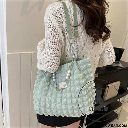 Bubble textured tote bag
