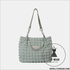 Bubble textured tote bag