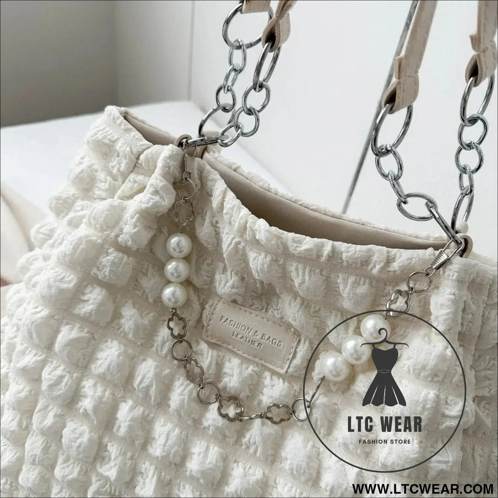 Bubble textured tote bag