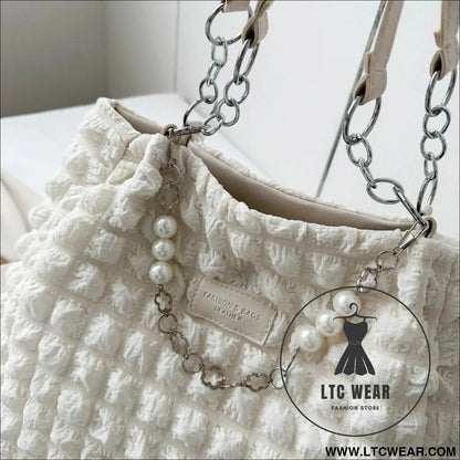 Bubble textured tote bag