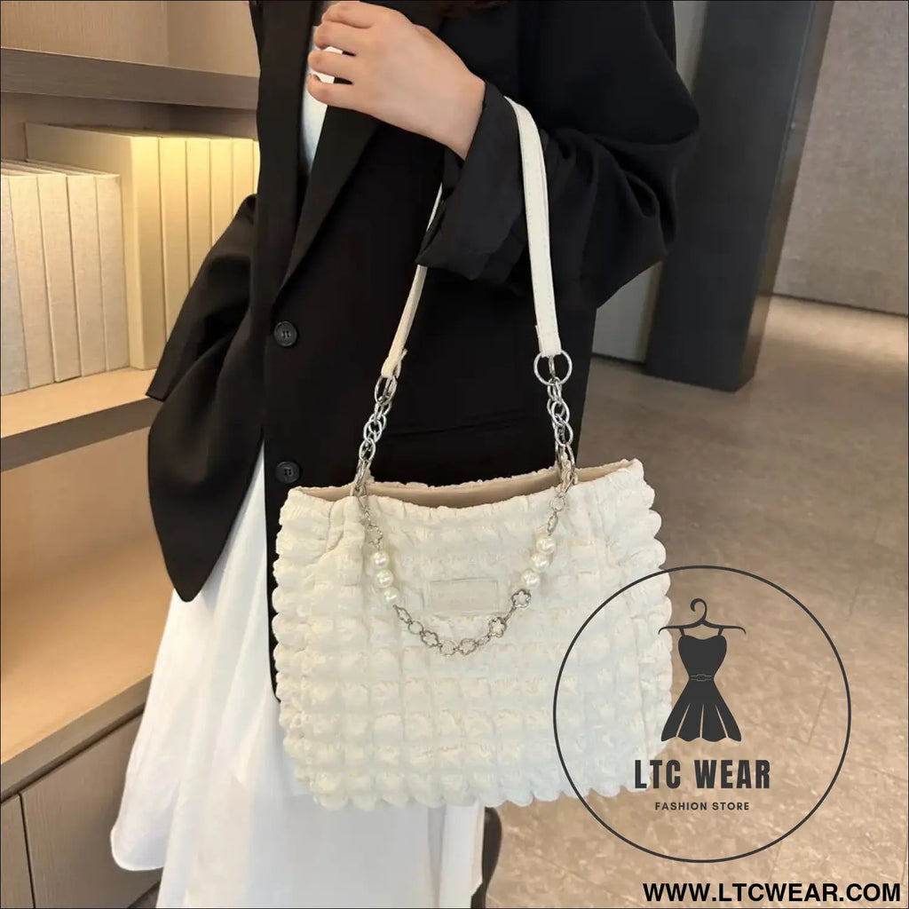 Bubble textured tote bag