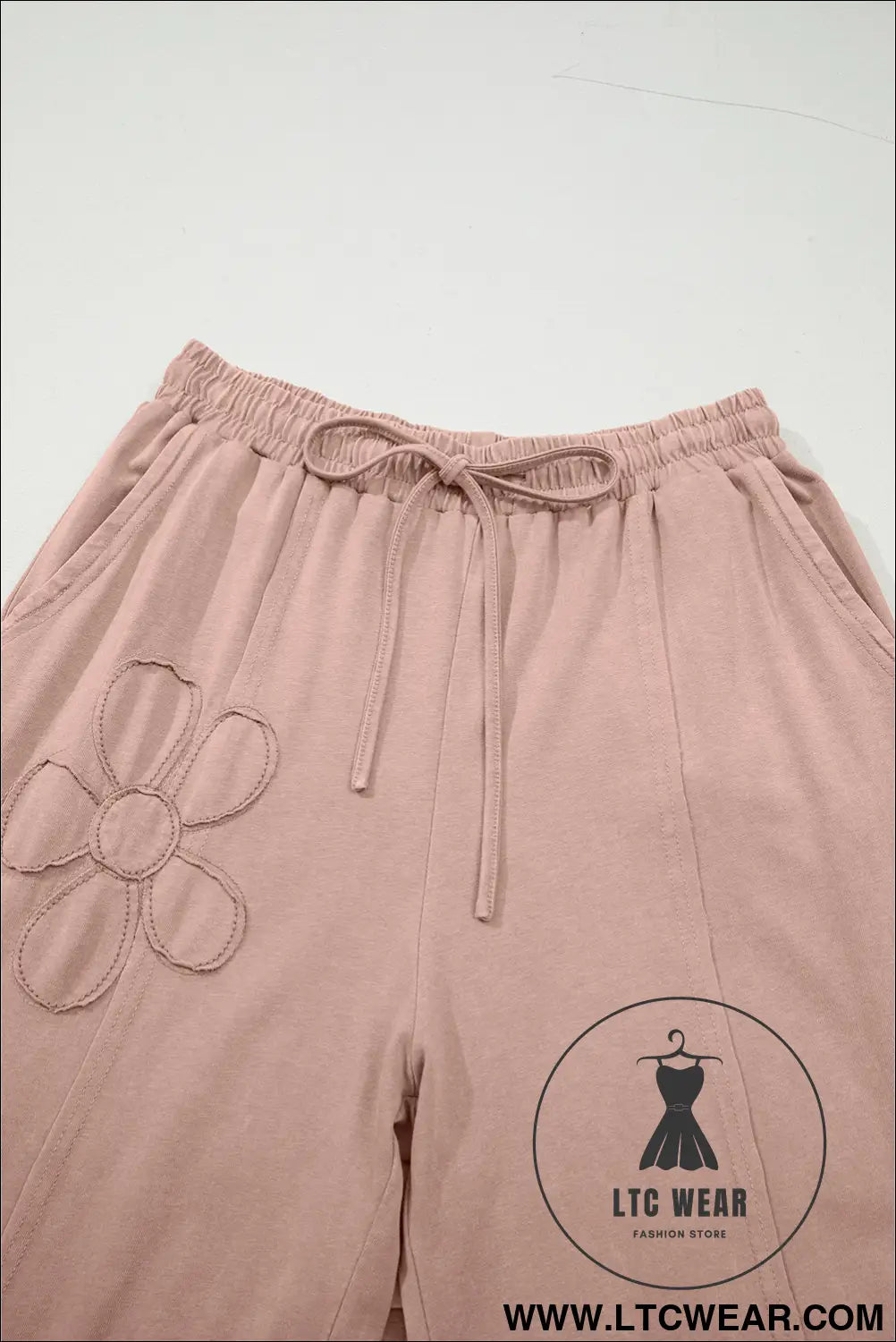 Buckskin flower patch mineral washed cropped wide leg pants - pants & culotte
