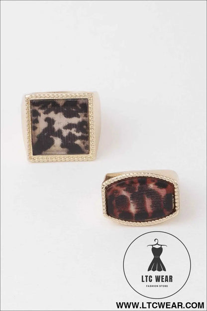Bulky Animal Print Rings