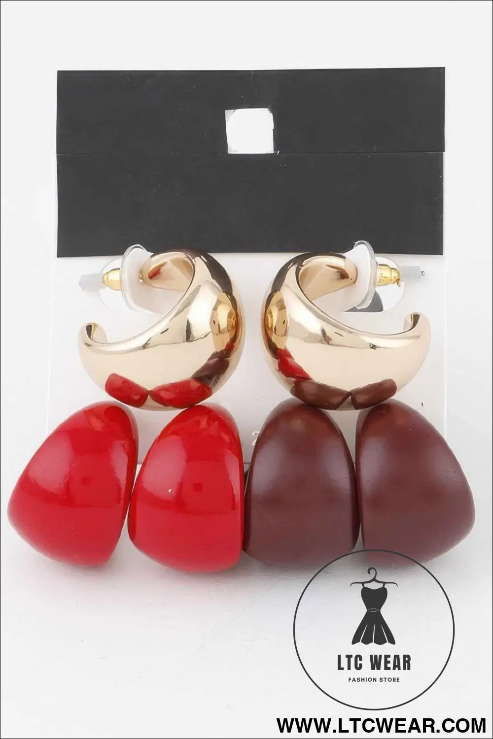 Bulky Hoop Earrings Set