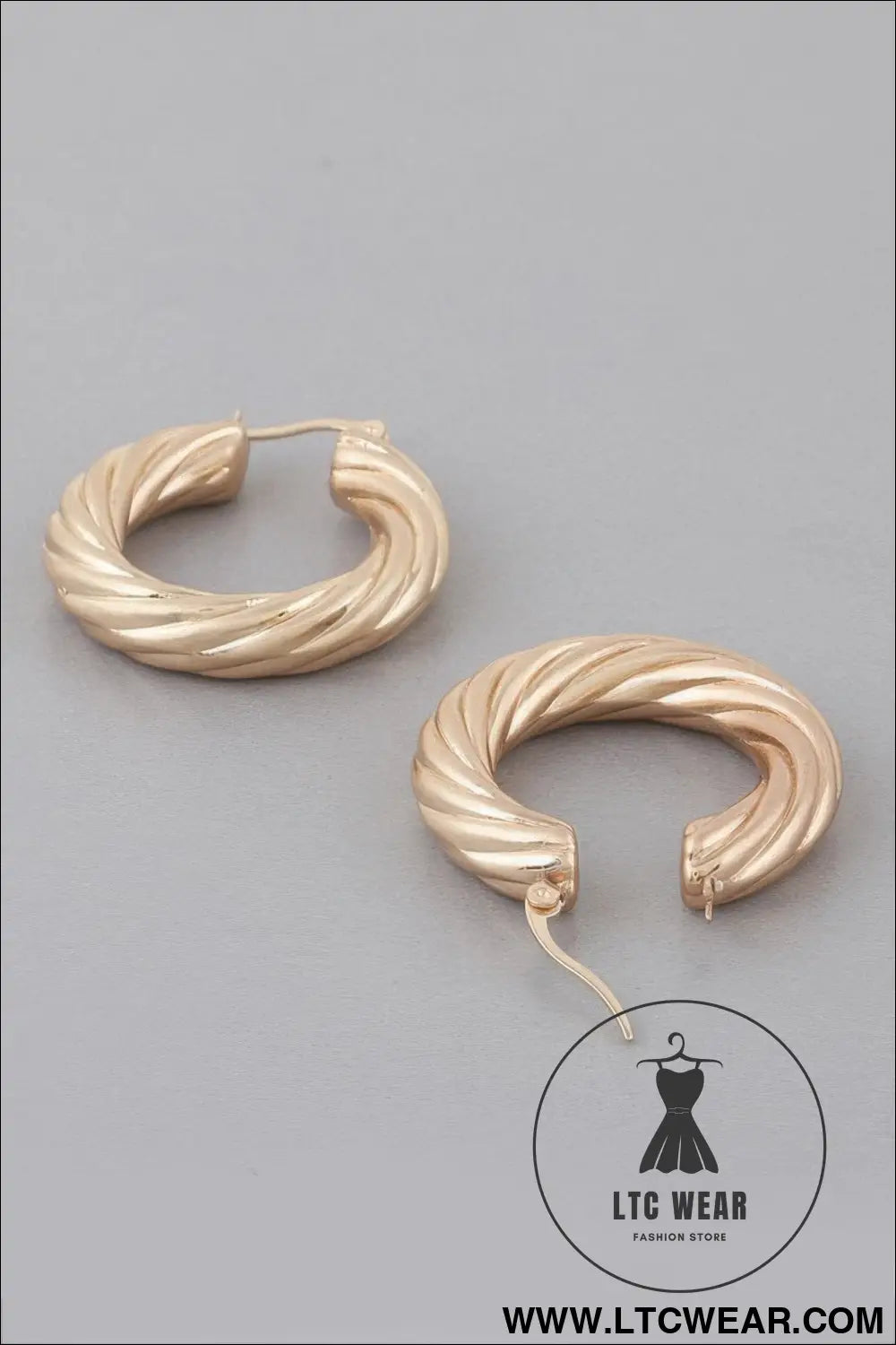 Bulky Twisted Hoop Earrings