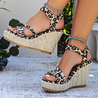 Chic Leopard Platform Wedges Elevated Summer Style