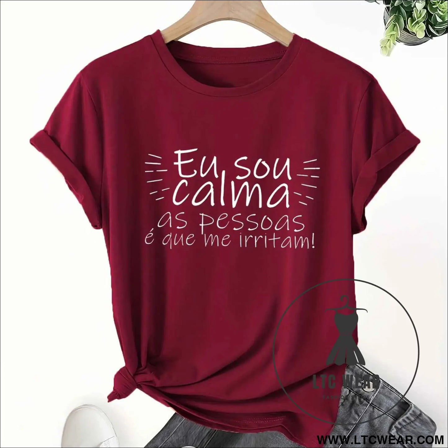 Calm Quote Tee Its People Fun Line Print Shirt