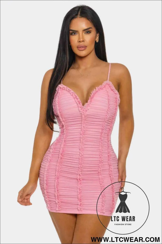 Candy Crush Ruched Mini Dress