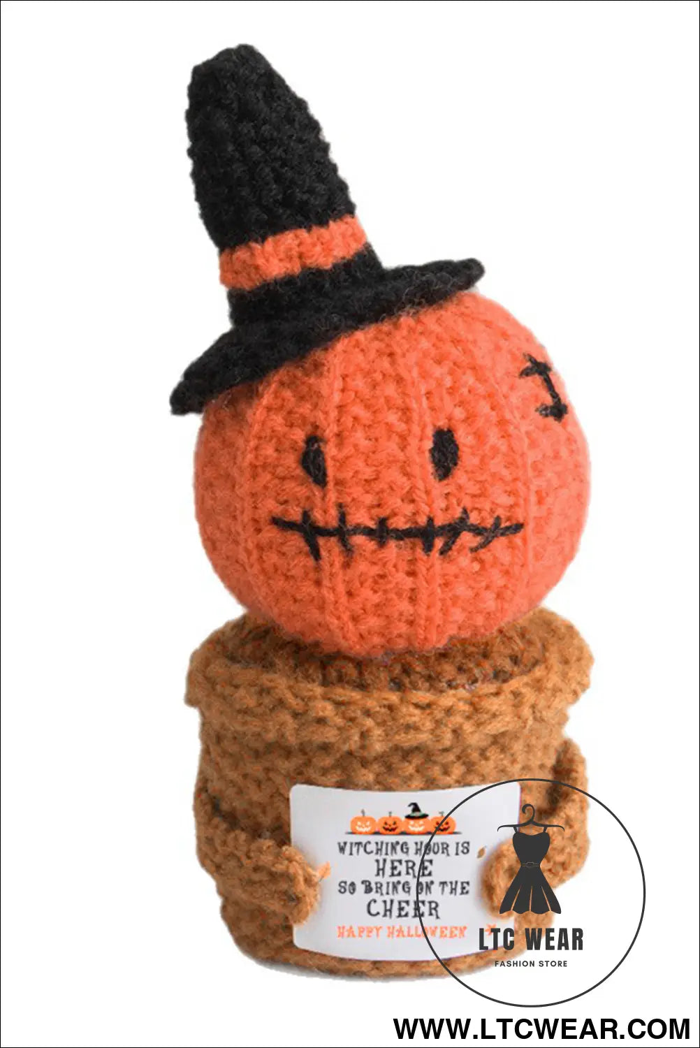 Carrot cute halloween crochet pumpkin potted doll decor - carrot / one size / 100% cotton - home