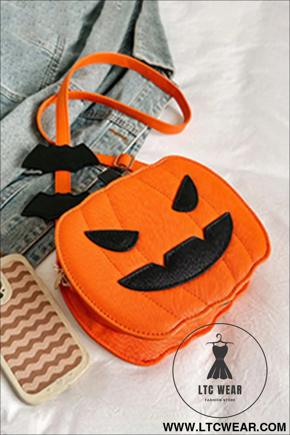Carrot halloween pumpkin pu shoulder bag - carrot / one size / 100% pu - shoulder bags