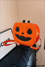 Carrot halloween pumpkin pu shoulder bag - carrot / one size / 100% pu - shoulder bags
