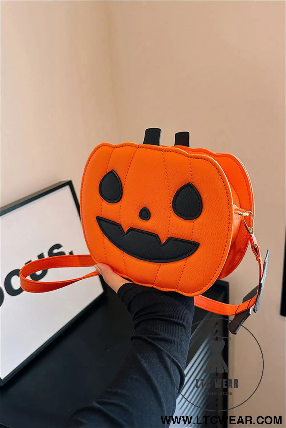Carrot halloween pumpkin pu shoulder bag - carrot / one size / 100% pu - shoulder bags