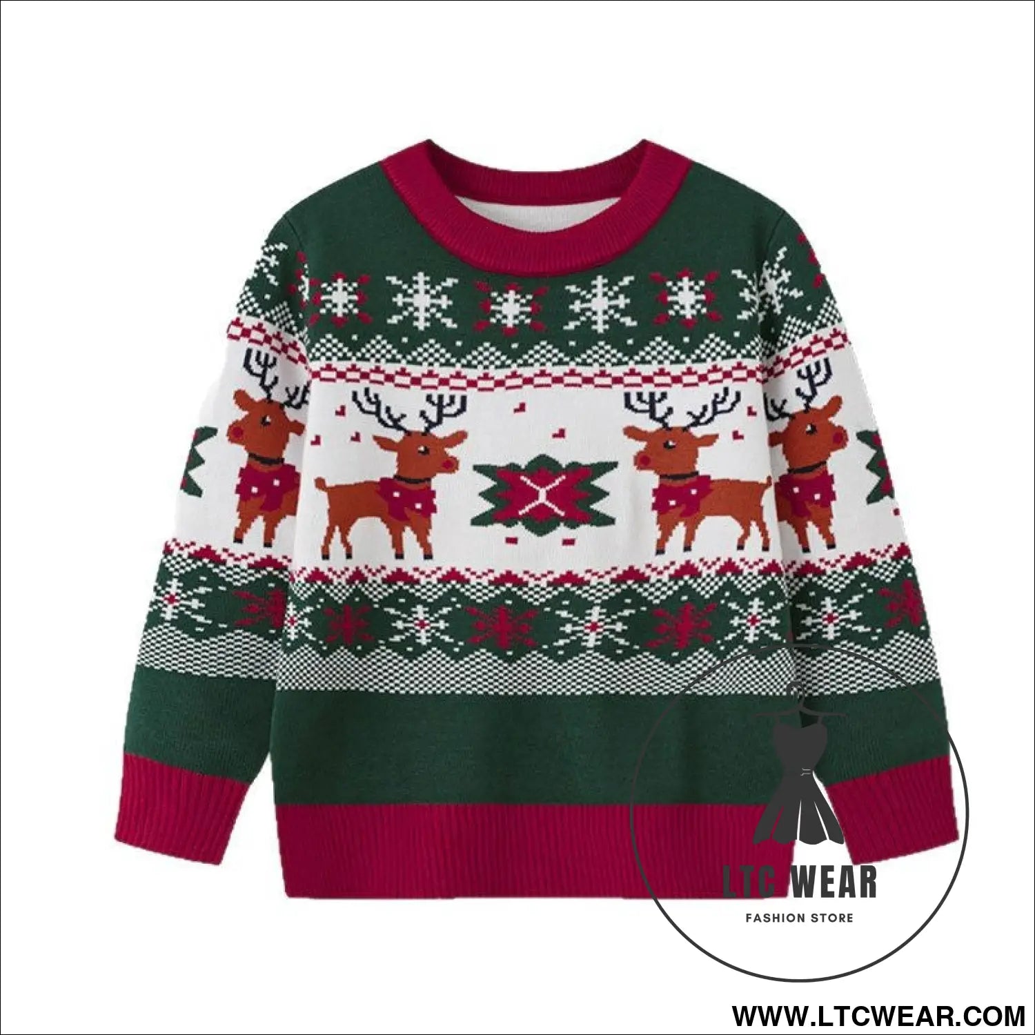 Cartoon deer sweater baby base pullover knitted sweater
