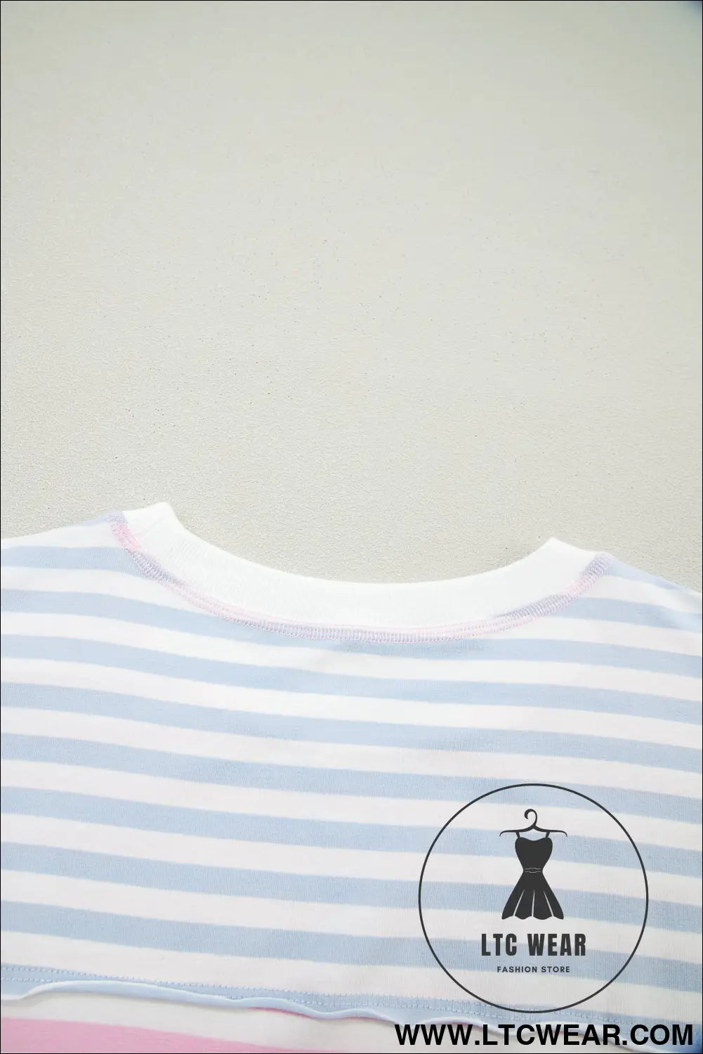 Casual Stripe Oversize Dolman Sleeve Patchwork T Shirt - L.T.C Wear Online Fashion Store