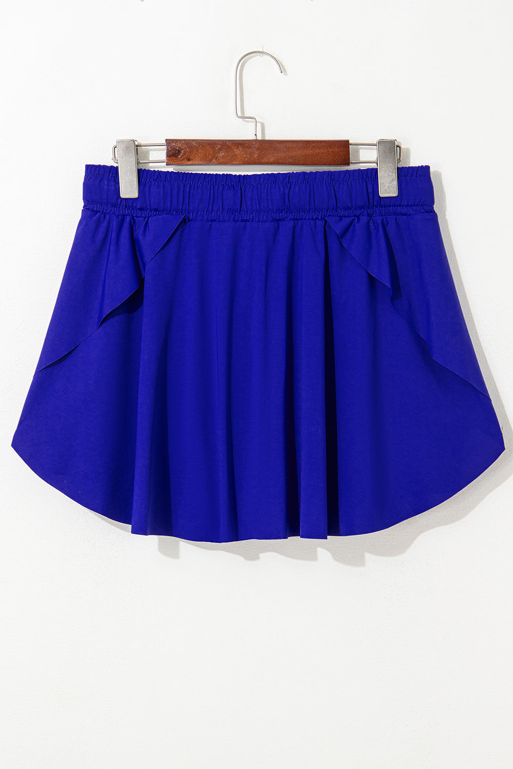 Black Drawstring High Waist Lined Tennis Skort