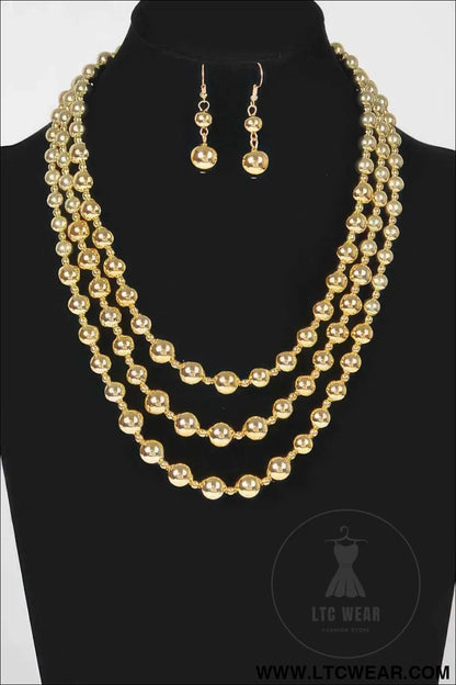 Ccb Ball Necklace Set