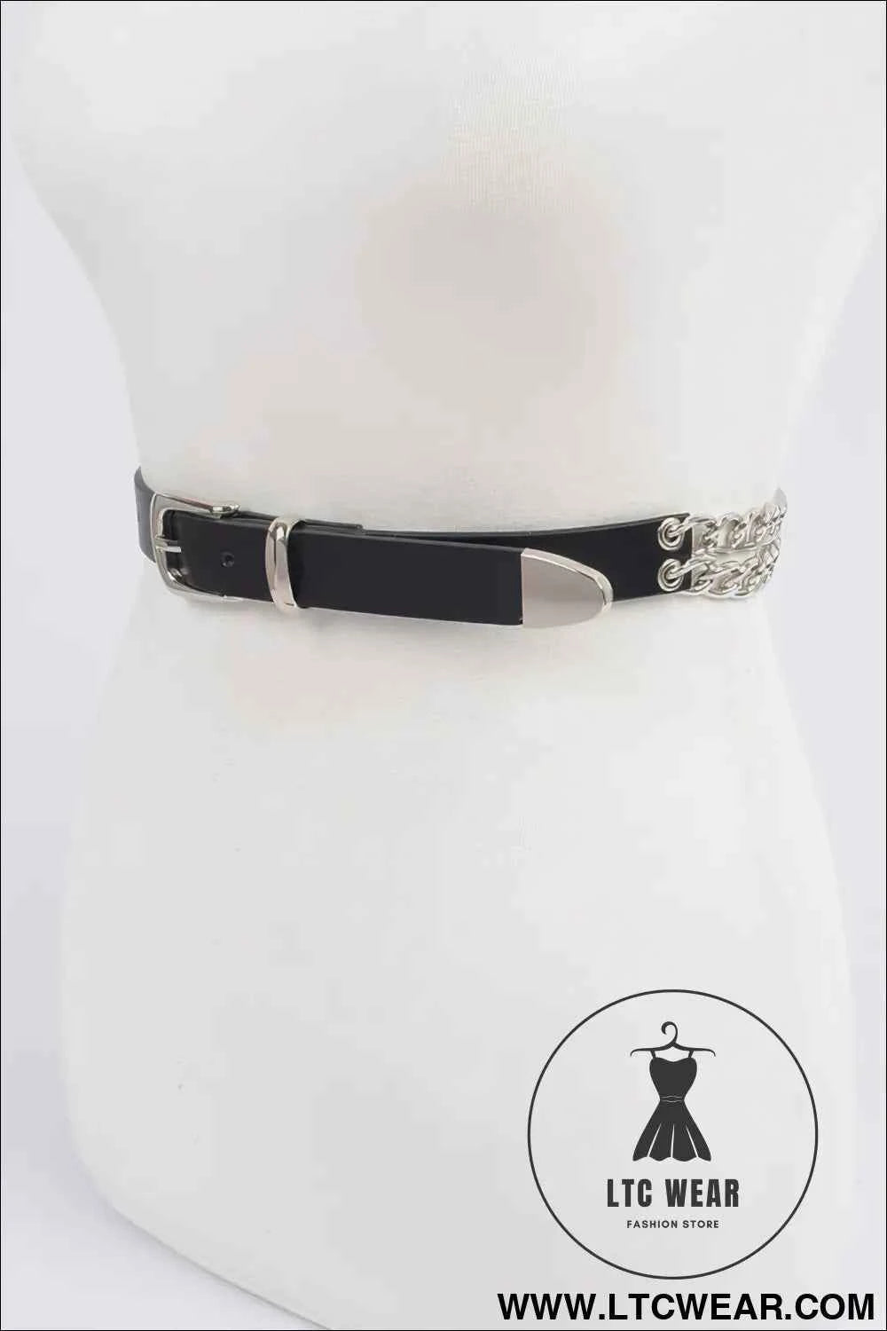 Chain Faux Leather Belt