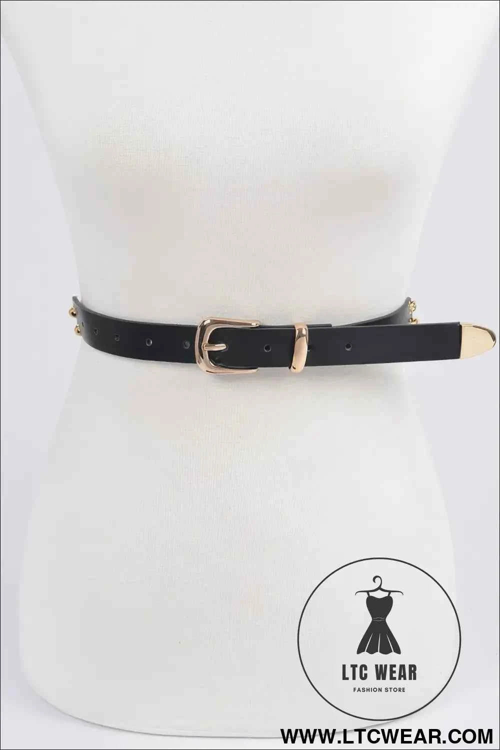Chain Faux Leather Belt
