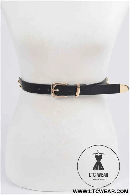 Chain Faux Leather Belt