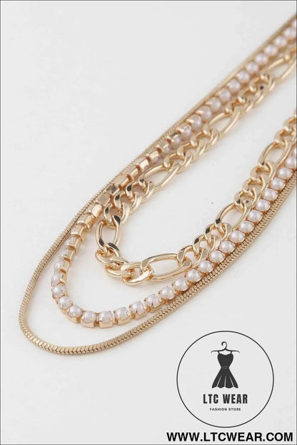 Chain N Bead Necklace