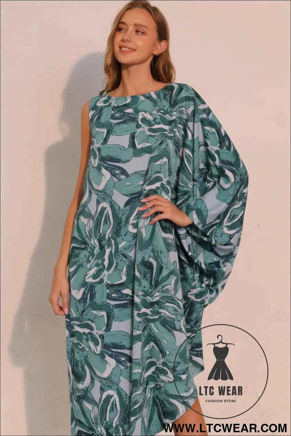 Chasing Petals One Sleeve Dress