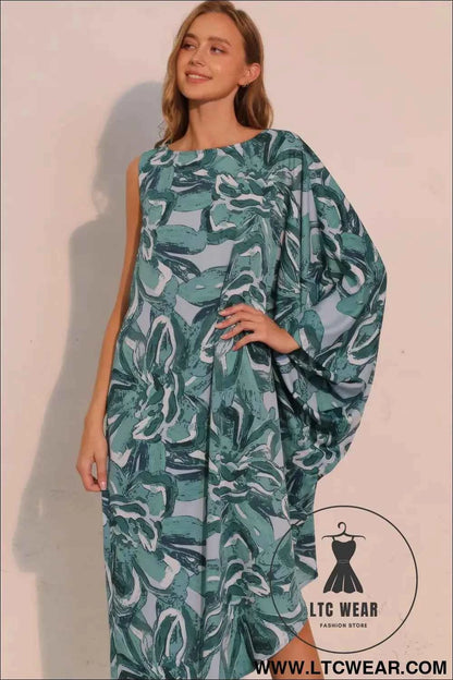 Chasing Petals One Sleeve Dress