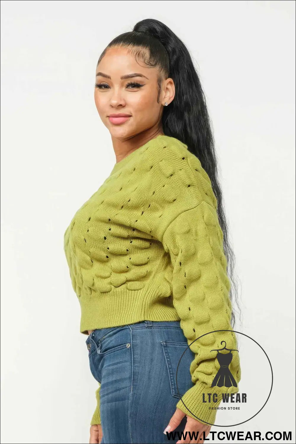 Checker Sweater Top