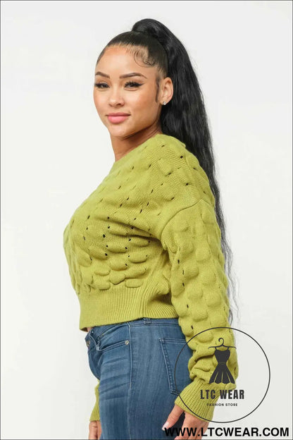 Checker Sweater Top