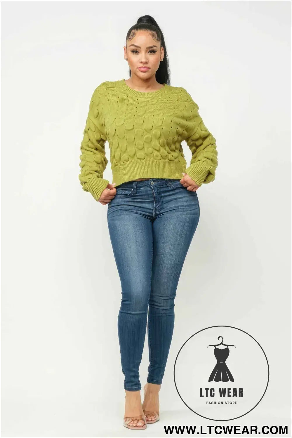 Checker Sweater Top