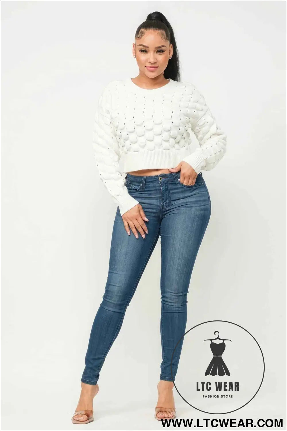 Checker Sweater Top