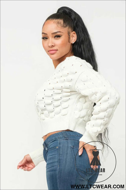 Checker Sweater Top