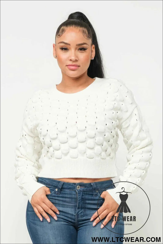 Checker Sweater Top
