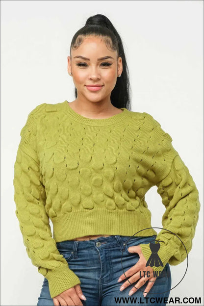 Checker Sweater Top