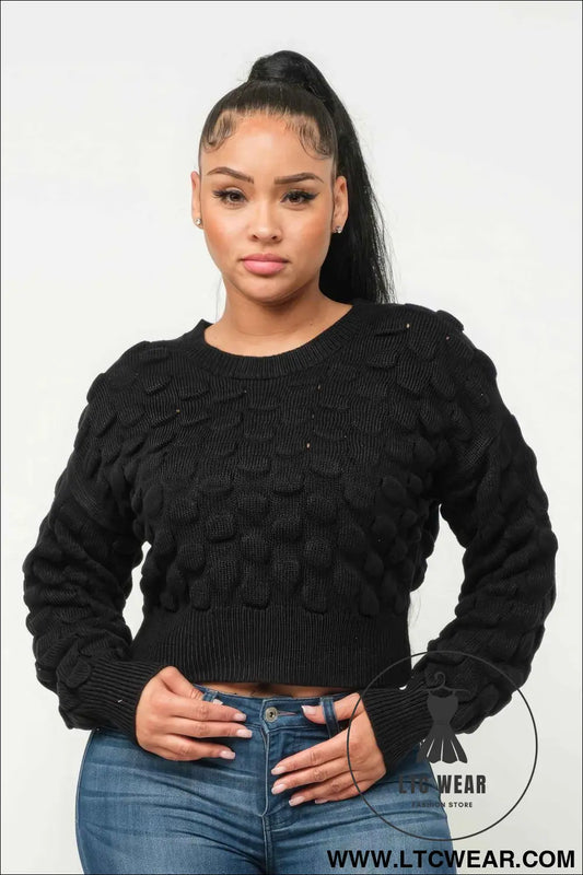 Checker Sweater Top