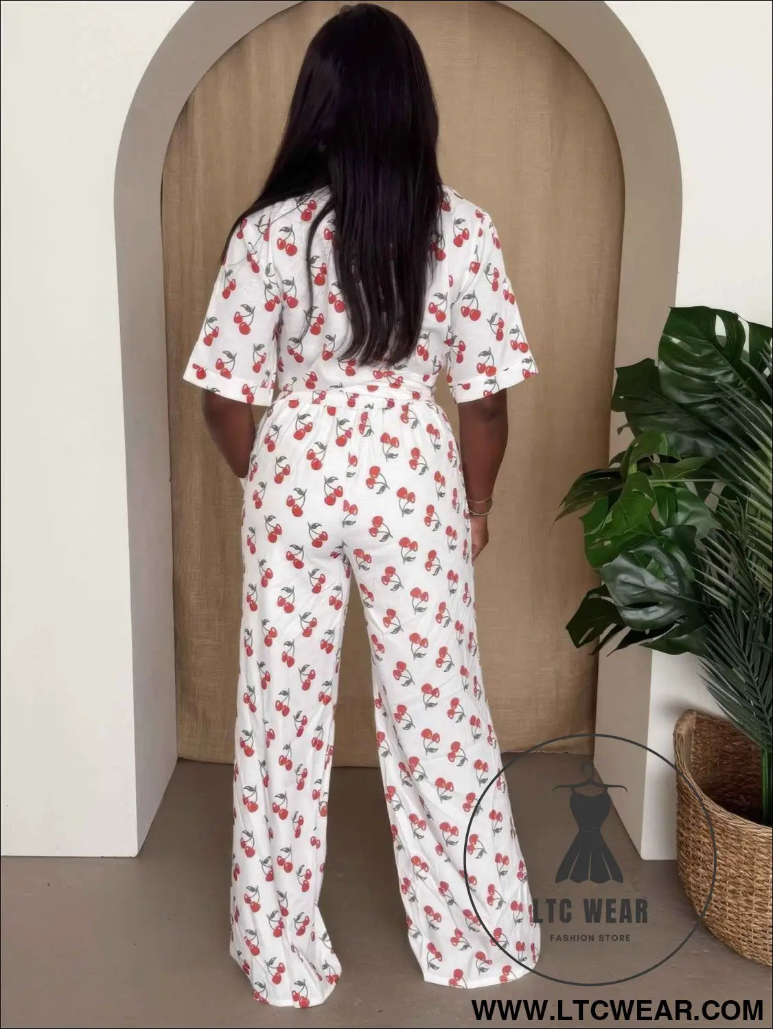 Cherry Pop Wide-leg Set