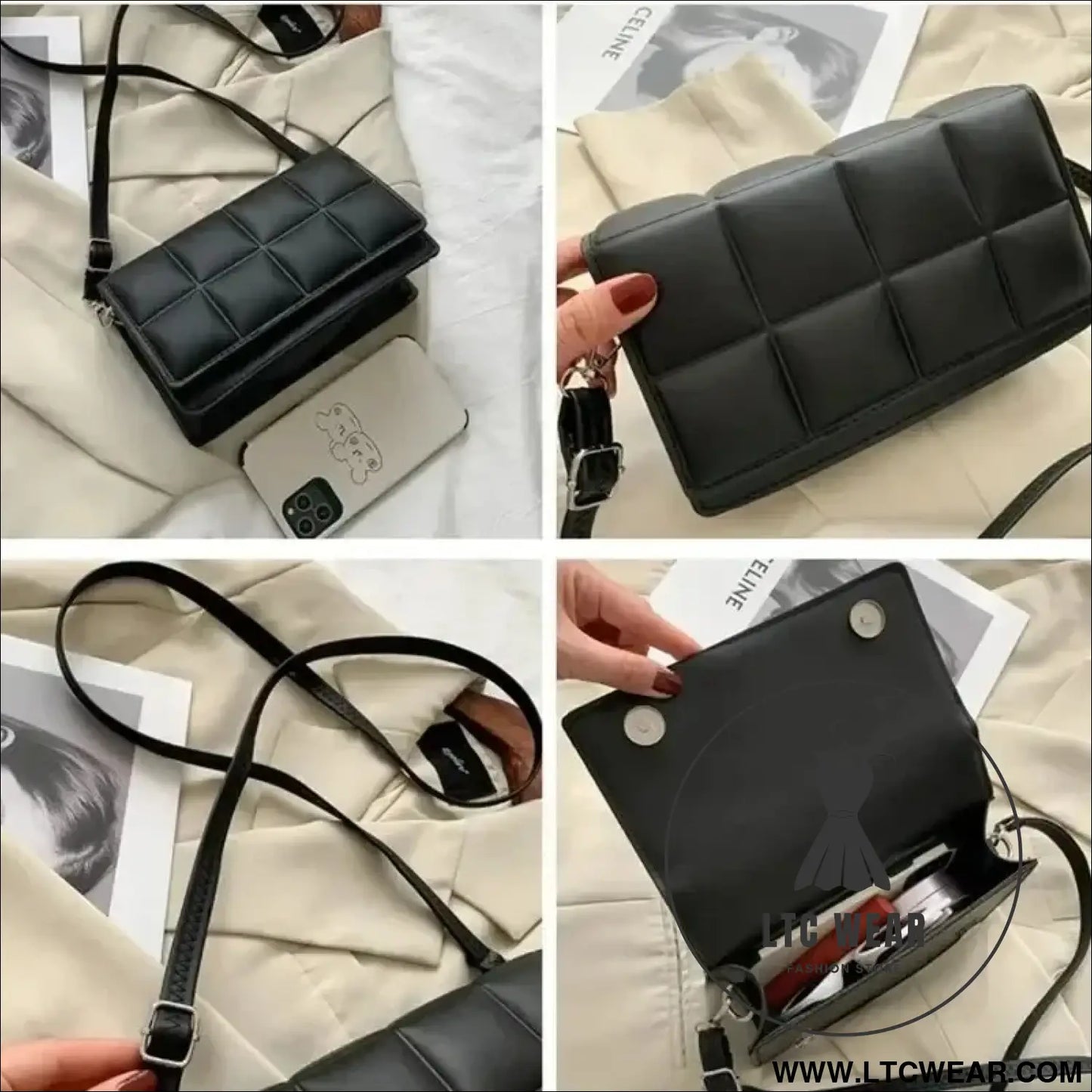 Chic 2025 Designer Women's PU Leather Crossbody Bag - L.T.C Wear Online Fashion Store