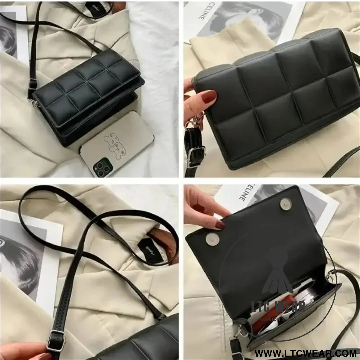 Chic 2025 Designer Women's PU Leather Crossbody Bag - L.T.C Wear Online Fashion Store