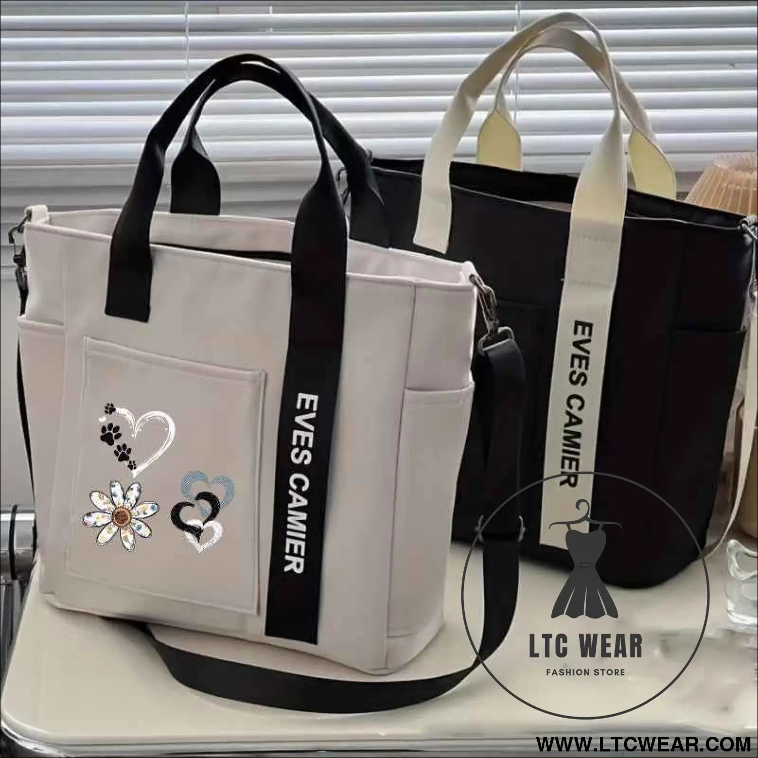 Chic Floral Tote Versatile Crossbody for Work  Travel
