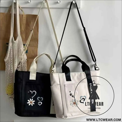 Chic Floral Tote Versatile Crossbody for Work  Travel
