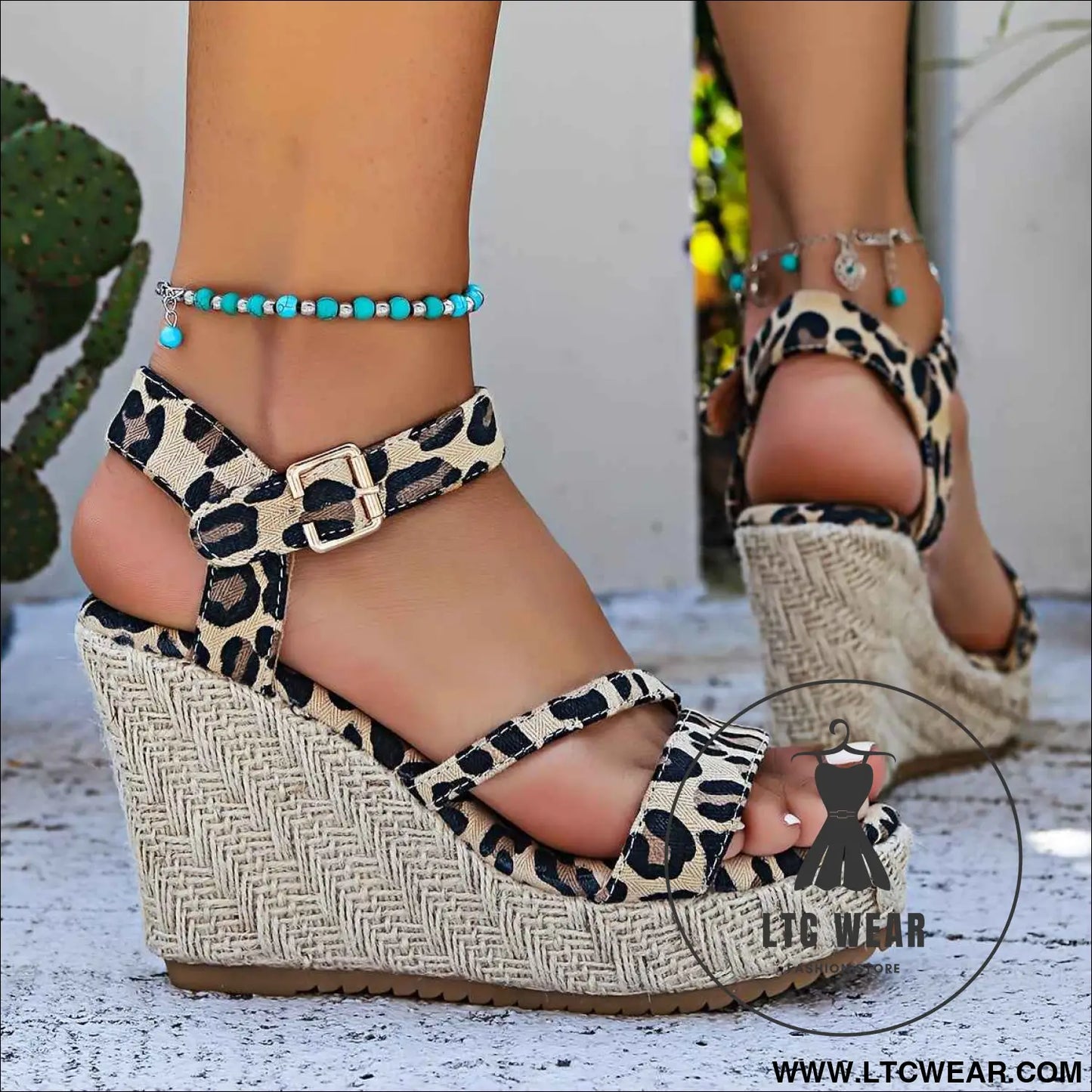Chic Leopard Platform Wedges Elevated Summer Style
