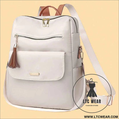 Chic Neutral Womens Backpack Casual School Travel