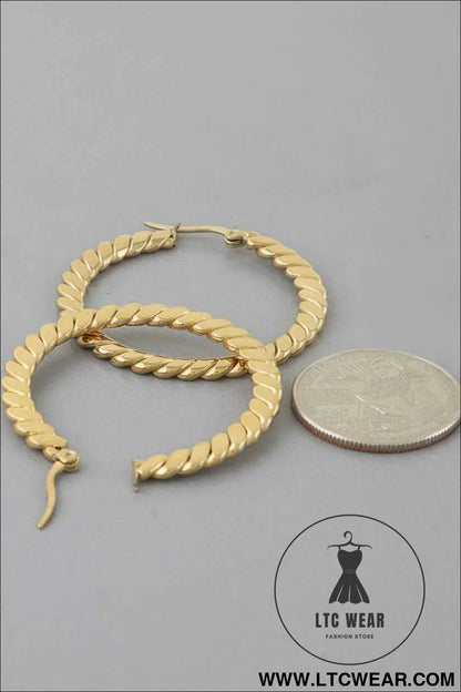 Chic Twisted Hoop Earrings