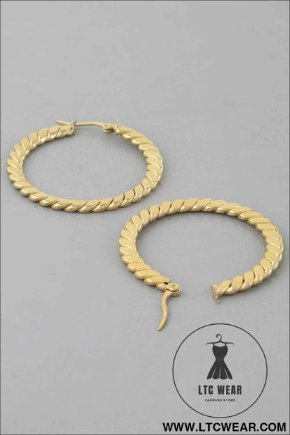 Chic Twisted Hoop Earrings