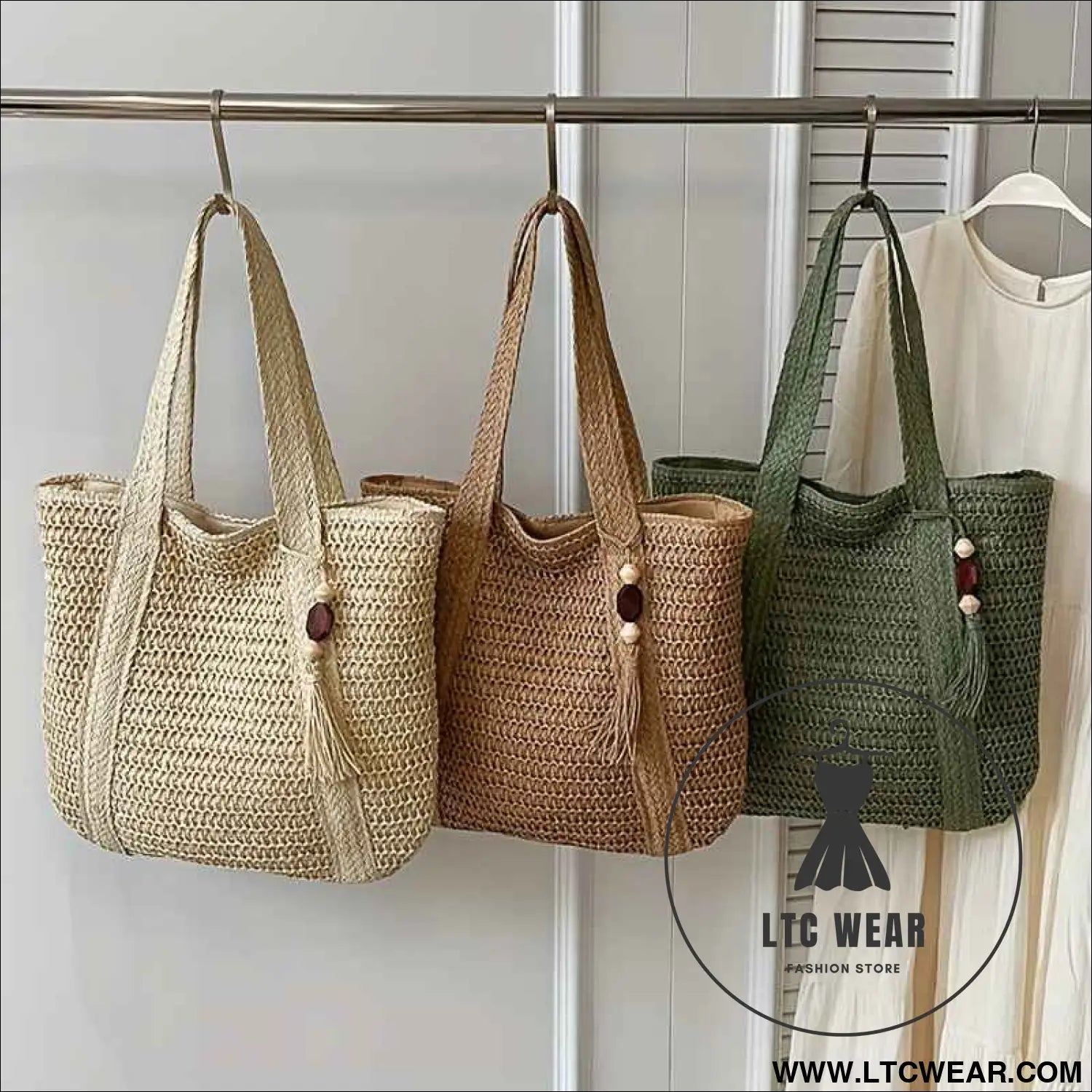 Chic Woven Fringe Tote Large Versatile Shoulder Bag for Summer